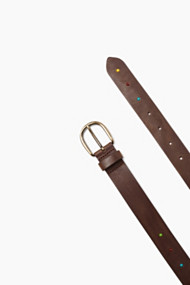 Esprit Leren riem met kleurrijke studs Brown for Women