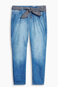 Esprit Wijde jeans met bandana als riem Blue Medium Washed for Women