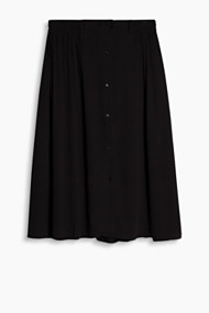 Esprit Soepele midirok van crêpe Black for Women
