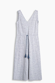 Esprit Gestreepte jurk van jersey Blue for Women