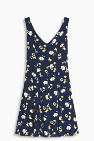 Esprit Crêpejurk met rugdetail Navy for Women