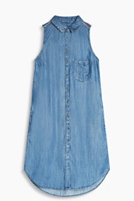 Esprit Soepele denim jurk met borduursel Blue Medium Washed for Women