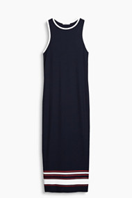 Esprit Maxi-jurk van geribde jersey Navy for Women