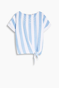 Esprit Soepele blouse met knoopdetail Blue for Women