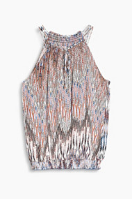 Esprit Soepele top met etnische print Black for Women