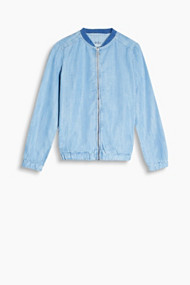 Esprit Luchtig bomberjack met denim look Blue Light Washed for Women