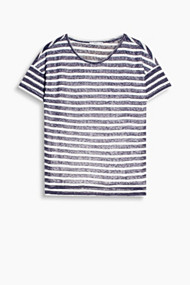 Esprit Shirt met laagjes en structuurstrepen Dark Blue for Women