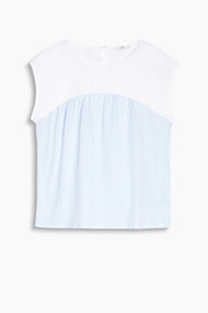 Esprit Materiaalmix top, 100% katoen White for Women