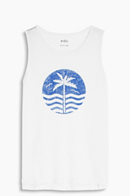 Esprit Tanktop met burnt-out effect Pastel Blue for Women