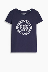 Esprit T-shirt van organic cotton met logo Dark Blue for Women