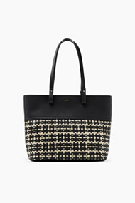 Esprit Handtas in meerkleurige gevlochten look Black for Women