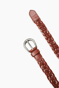 Esprit Gevlochten riem van buffelleer Rust Brown for Women