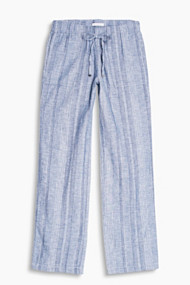 Esprit Broek met strepenstructuur, linnenmix Ink for Women
