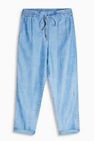 Esprit Soepele broek met elastische band Grey Blue for Women
