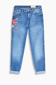 Esprit Stretchjeans met gebloemd borduursel Blue Medium Washed for Women
