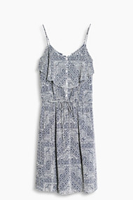 Esprit Fijne chiffon jurk met gelaagd effect Off White for Women