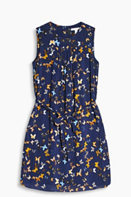 Esprit Soepele jurk met vlinderprint Navy for Women
