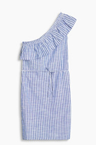Esprit One-shoulder-jurk van 100% katoen Bright Blue for Women