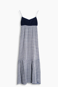 Esprit Lichte maxi-jurk met gehaakte bustier Navy for Women