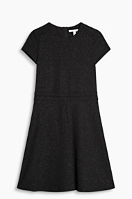 Esprit Glinsterende jersey jurk met stretch, biesjes Black for Women