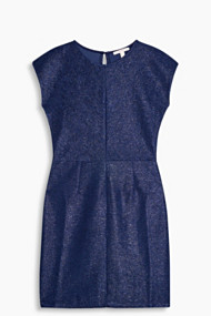 Esprit Glinsterende kokerjurk van crinkled jersey Navy for Women