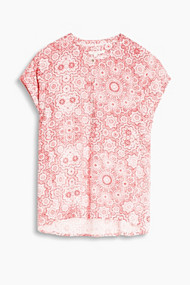 Esprit Soepele printed blouse met retrocharme Berry Red for Women