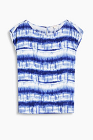 Esprit Soepele boxy blouse, gebatikte look Ink for Women