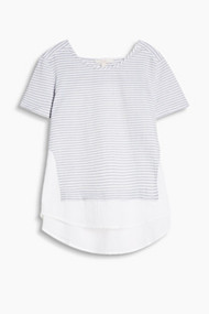Esprit Luchtige blouse met motiefmix, katoen Pastel Blue for Women