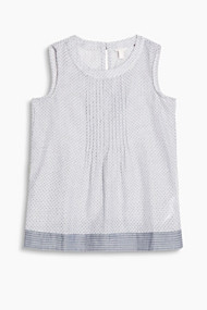 Esprit Luchtige blouse met biesjes, 100% katoen Ink for Women