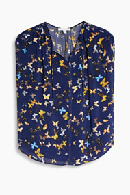Esprit Soepele blouseachtige top met vlinderprint Navy for Women