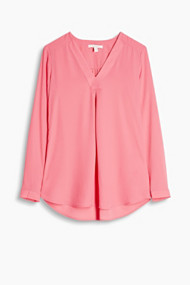 Esprit Fijne blouse van soepel chiffon Pink for Women