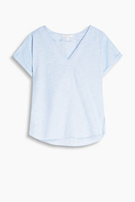 Esprit Blouse met 2-tone-structuur, 100% katoen Light Blue for Women