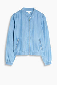 Esprit Soepel bomberjack in denim look Light Blue for Women