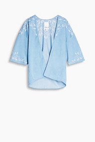 Esprit Bestikt kimonovest, katoenen denim Blue Light Washed for Women