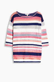 Esprit Luchtige gehaakte trui met lurexeffecten Cherry Red for Women