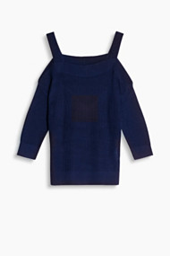 Esprit Boxy off-the-shoulder trui Navy for Women