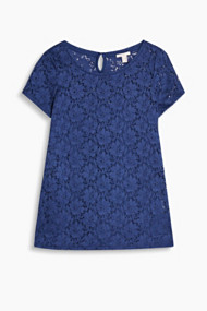 Esprit Kanten shirt met laagjestop Ink for Women