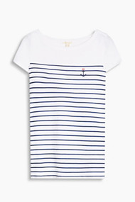 Esprit Getailleerd gestreept shirt, 100% katoen White for Women