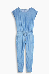 Esprit Soepele jumpsuit met ornamentprint Grey Blue for Women