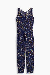 Esprit Soepele jumpsuit met vlinderprint Navy for Women