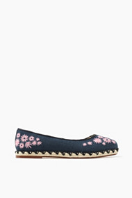 Esprit Loafers met borduursel en beleg van bast Navy for Women
