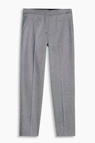Esprit Kortere stretchbroek met fijne print Black for Women
