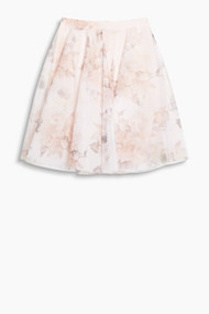 Esprit Tule rok met subtiel rozendessin Nude for Women