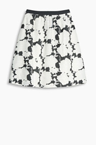 Esprit Uitlopende rok met burnt-out rozen Black for Women