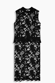 Esprit Getailleerde kanten jurk in laagjeslook Black for Women