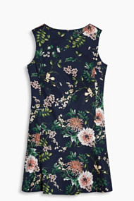 Esprit Piqué stretchjurk met godetplooien Navy for Women
