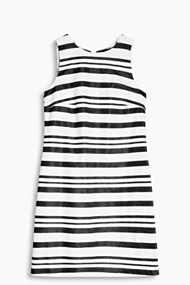 Esprit Kokerjurk met structuurstrepen, katoenmix Off White for Women