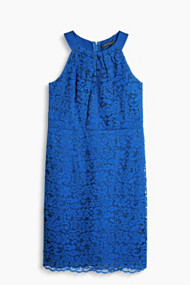 Esprit Kokerjurk van florale kant Bright Blue for Women