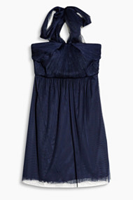 Esprit Fijne tule jurk in variabele look Navy for Women