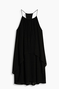 Esprit Chiffon jurk met laagjes en sierdetail achter Black for Women
